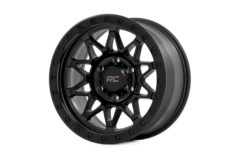 Rough Country 78 Series Wheel | Simulated Beadlock | Black | 18x9 | 6x5.5 | -12mm (manufacturer page)