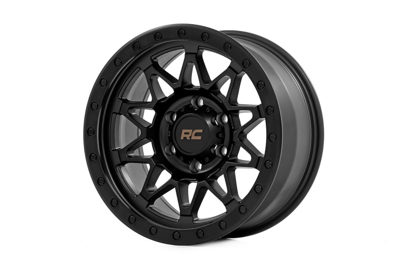 Rough Country 78 Series Wheel | Simulated Beadlock | Black | 18x9 | 5x5.5 | -12mm (manufacturer page)