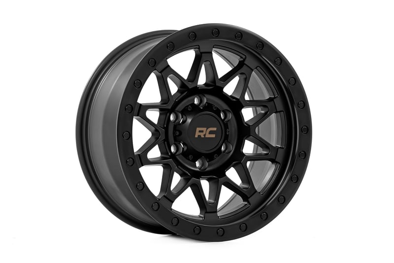 Rough Country 78 Series Wheel | Simulated Beadlock | Black | 18x9 | 6x5.5 | -12mm (manufacturer page)