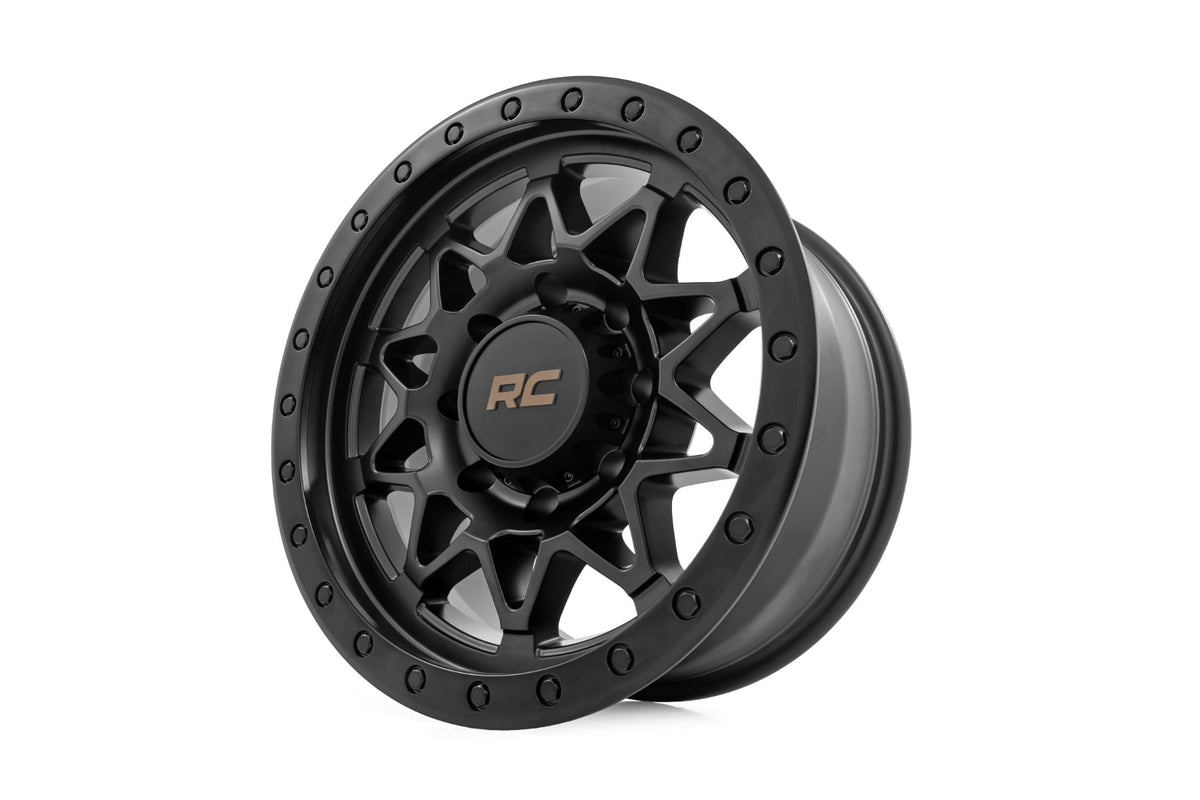 Rough Country 78180911B 78 Series Wheel | Simulated Beadlock | Black | 18x9 | 8x170 | 0mm - Studio View 3