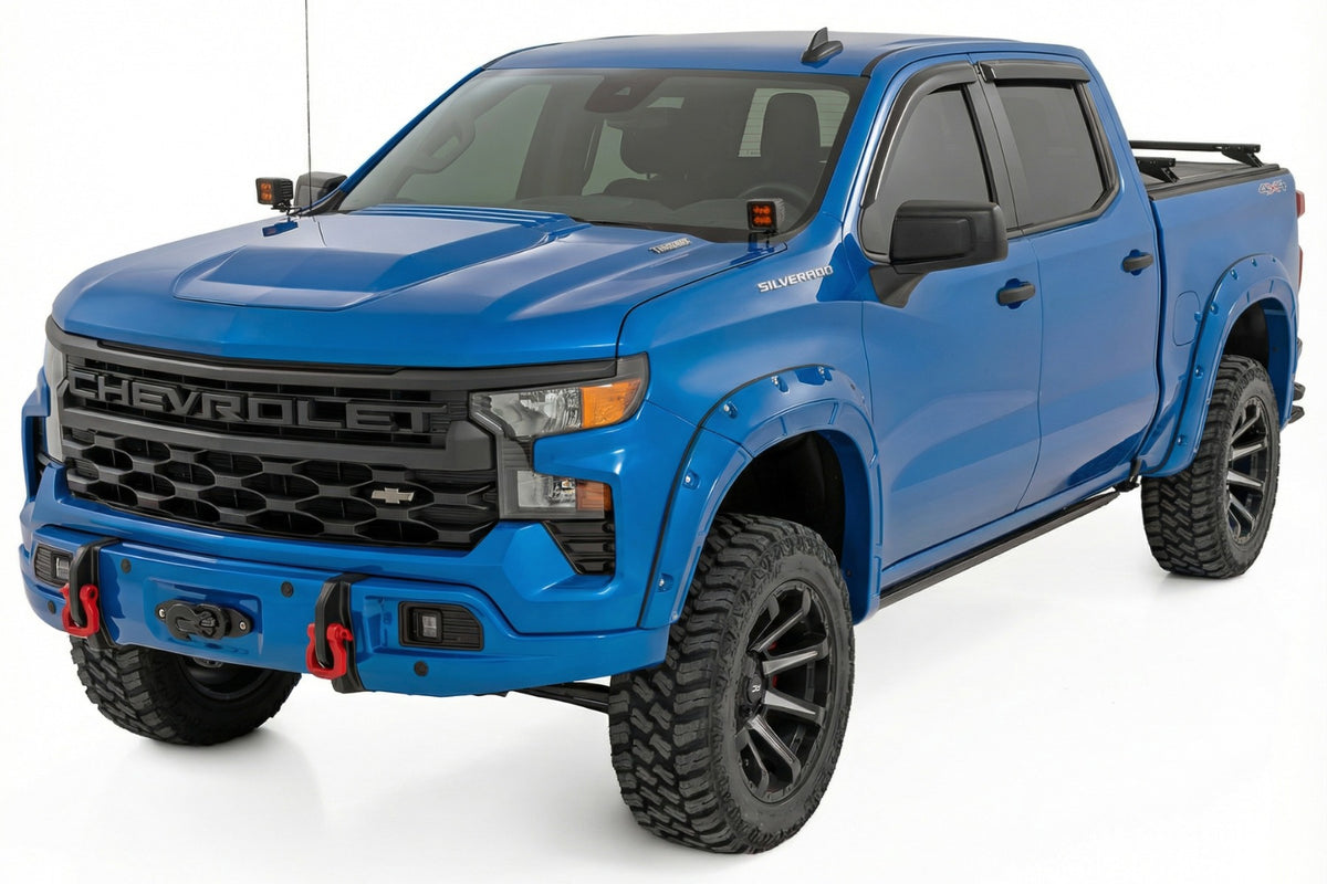 Rough Country 13006-GXP Bumper Cover | GXP Lakeshore Blue | Chevy Silverado 1500 2WD/4WD (2023-2026) - Studio View 3
