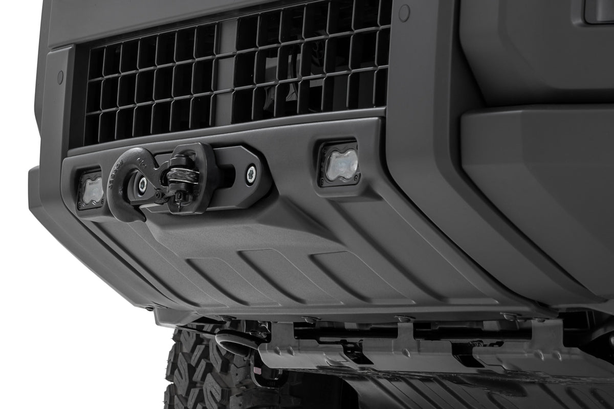 Rough Country 10749 FXS Hidden Winch Mount | White SAE | PRO1200S | Toyota Land Cruiser (24-26) - Studio View 2