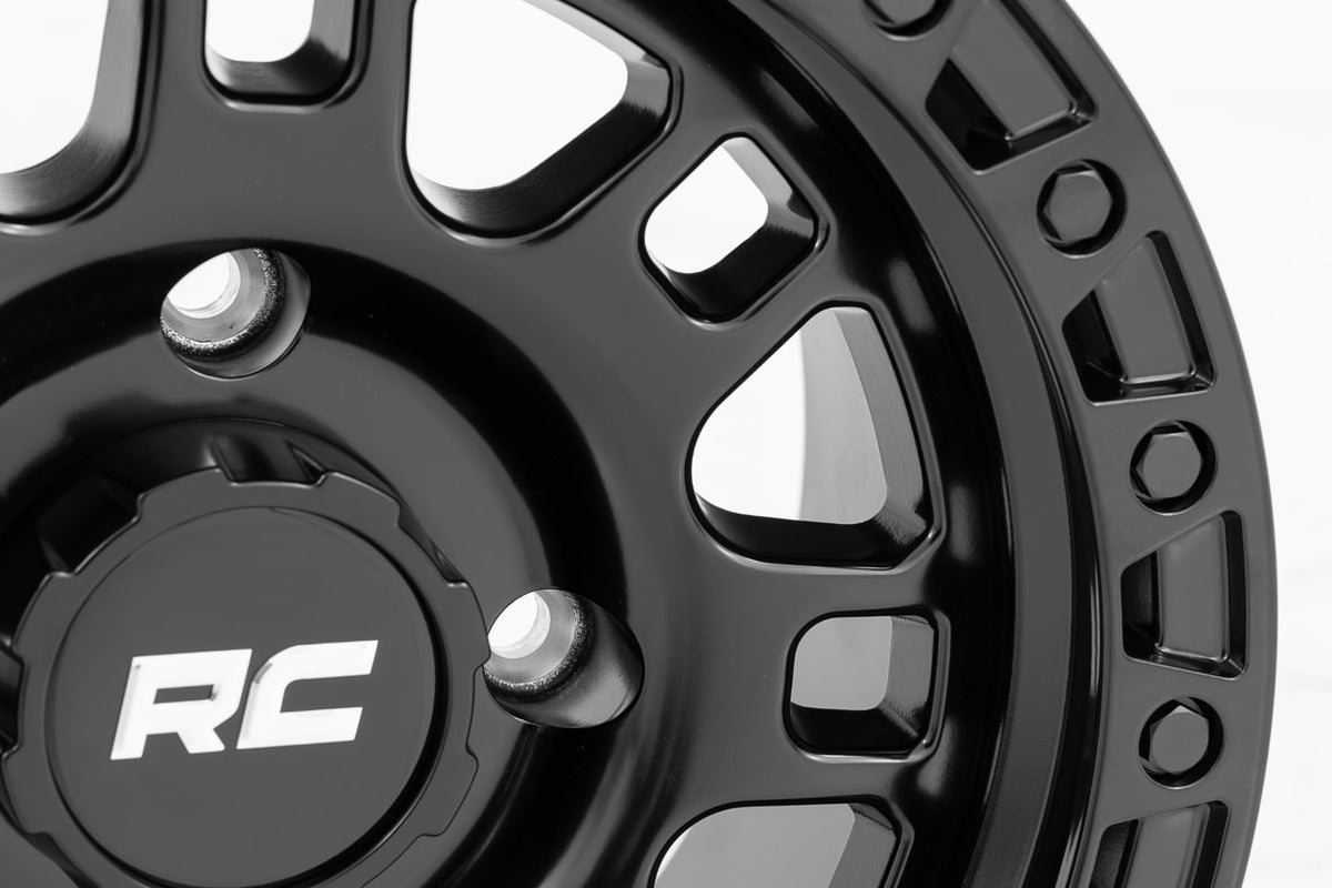 Rough Country 82140733 82 Series Wheel | One-Piece | Semi Gloss Black | 14x7 | 4x137 | +10mm - Image 5