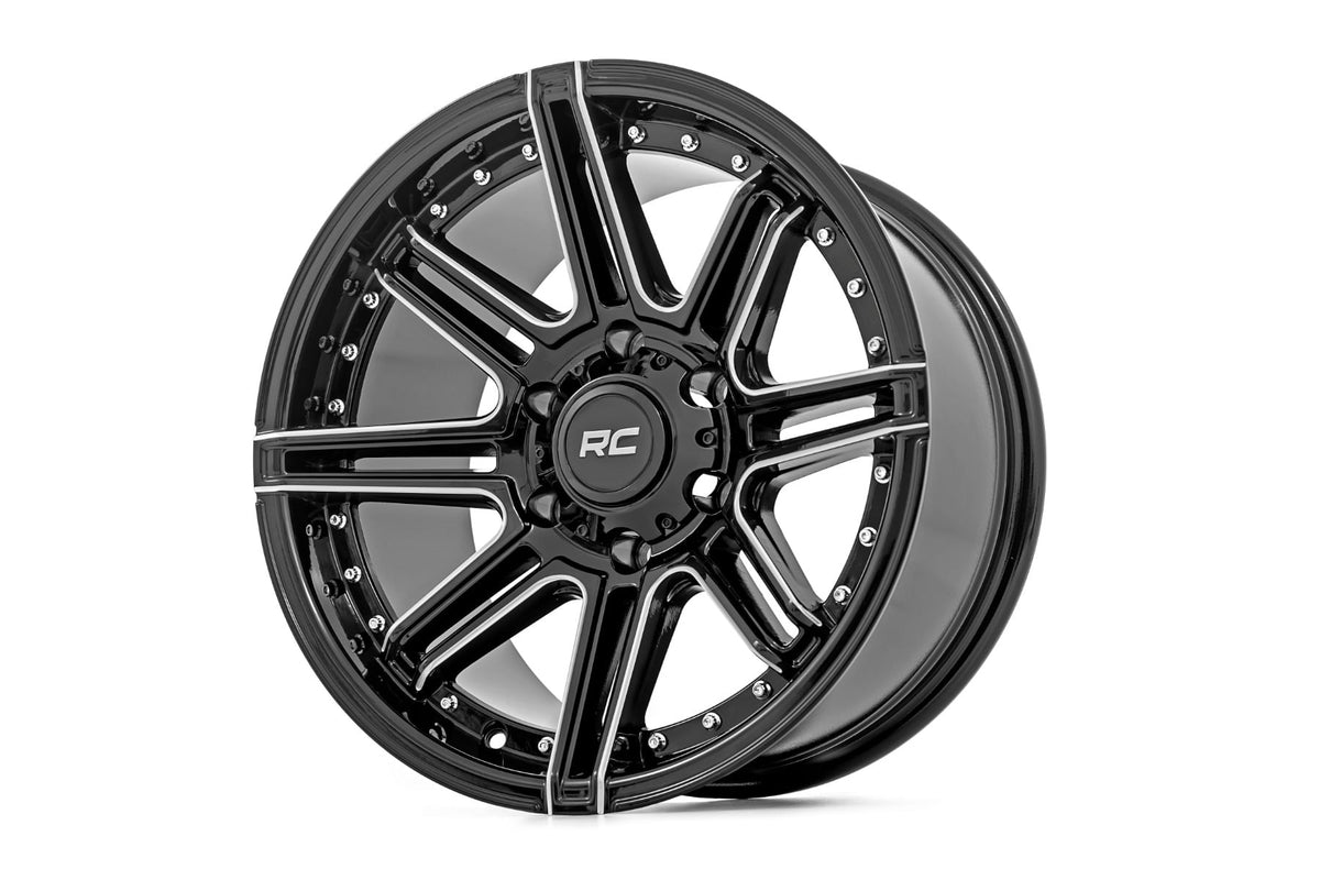 Rough Country 88 Series Wheel | One-Piece | Gloss Black | 17x9 | 6x5.5 | +0mm - RC Wheels (Image 4 of 6)