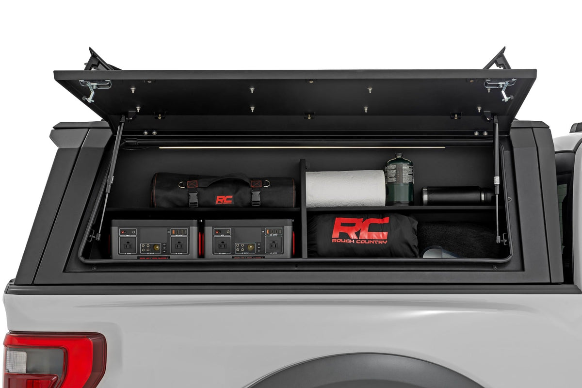 Rough Country RC-734005 Bed Cap Side Shelf Storage Bin | Passengers Side | Multiple Makes & Models (Chevy/Ford/Gmc/Ram)