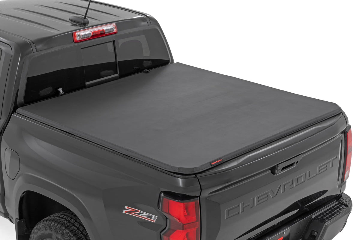 Rough Country 41215700A Soft Tri-Fold Bed Cover | 5' Bed | Chevy/GMC Canyon/Colorado 2WD/4WD (23-26) - Studio View 1