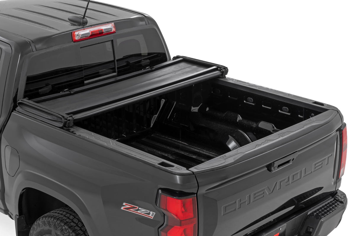 Rough Country 41215700A Soft Tri-Fold Bed Cover | 5' Bed | Chevy/GMC Canyon/Colorado 2WD/4WD (23-26) - Studio View 2