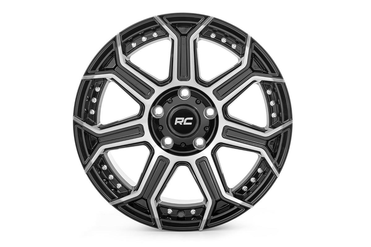 Rough Country 89 Series Wheel | One-Piece | Black Machined Gun Metal | 17x9 | 6x5.5 | -12mm - RC Wheels (Image 6 of 6)