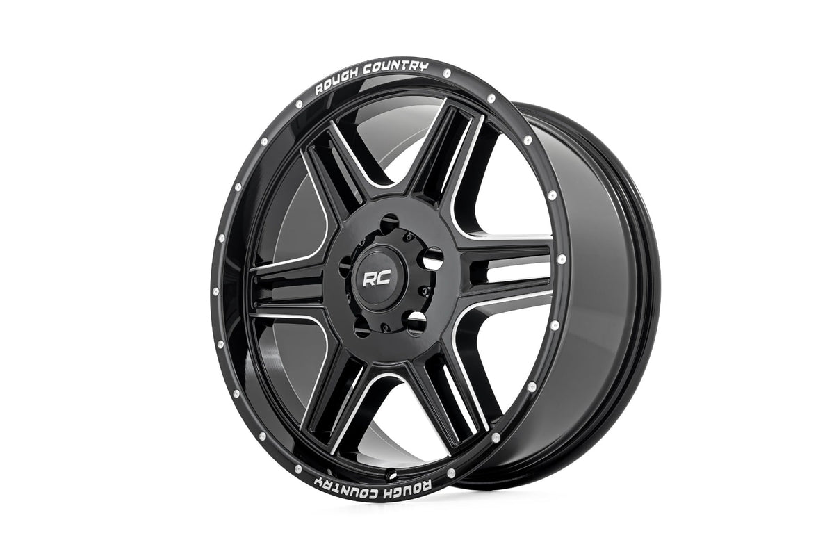 RC 92 Series Wheel | Machined One-Piece | Gloss Black | 22x12 | 6x5.5 | -44mm (manufacturer page)