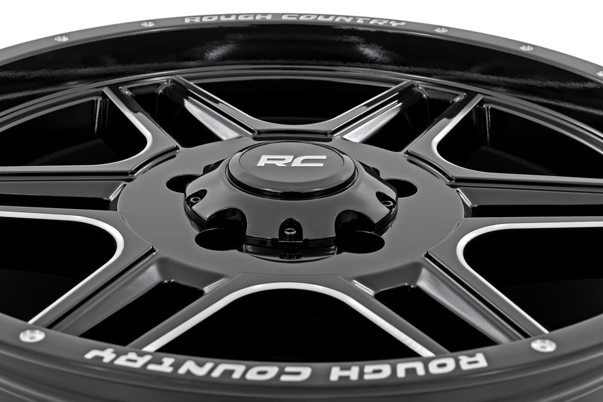 Rough Country 92180017 92 Series Wheel | Machined One-Piece | Gloss Black | 18x9 | 6x135 | +0mm - Image 4