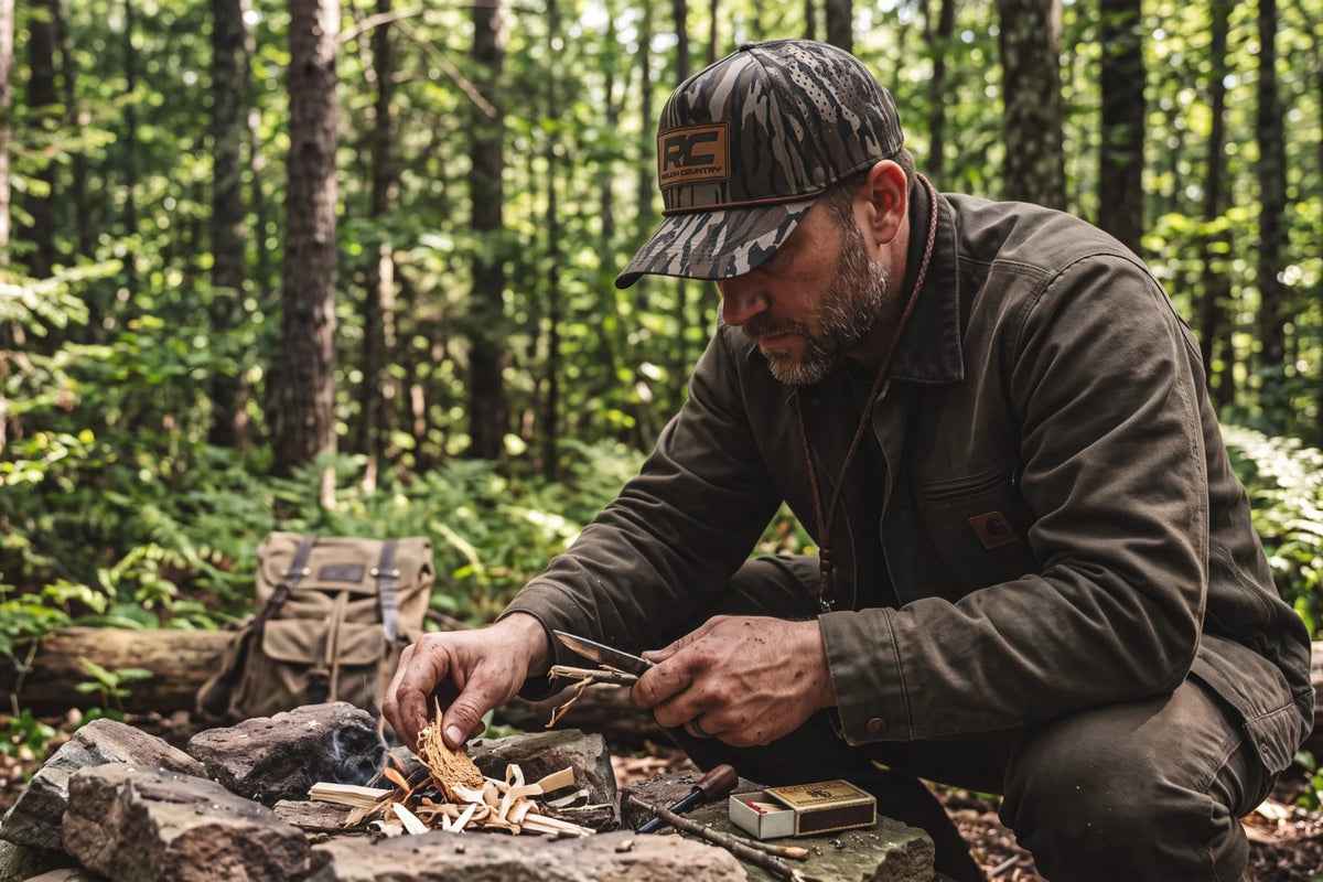 Rough Country Hat | OG Bottomland Camo | Rough Country Leather Patch - Apparel & Acc (Image 5 of 6)