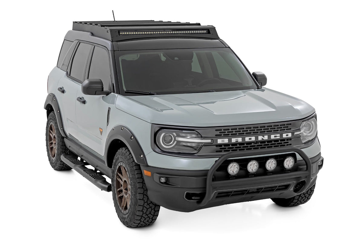 Nudge Bar | w/ Tow Hooks | 4 Inch Round Led (x4) | Ford Bronco Sport (21-24) - Bull Bars (Image 3 of 6)