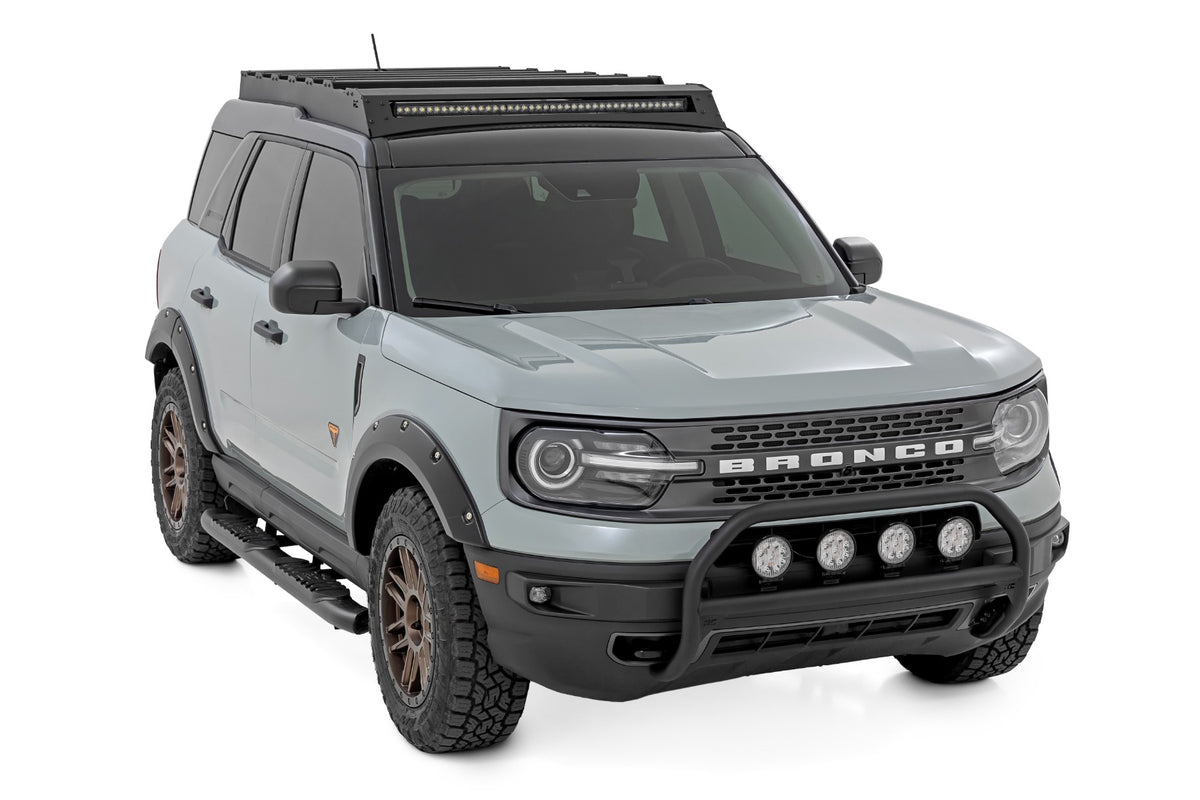 Nudge Bar | w/ Tow Hooks | 20 Inch BLK DRL Single Row LED | Ford Bronco Sport (21-24) - Bull Bars (Image 3 of 6)