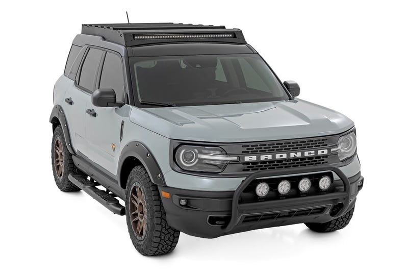 RC Nudge Bar | w/ Tow Hooks | 20 Inch BLK DRL Single Row LED | Ford Bronco Sport (21-24) (manufacturer page)