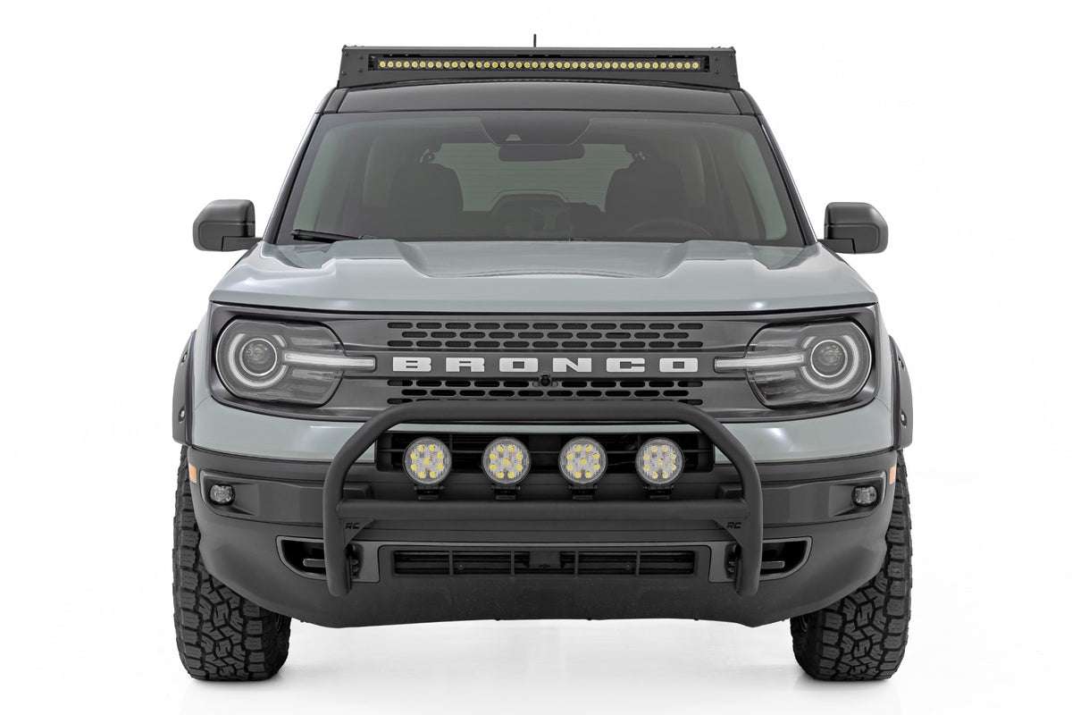 Nudge Bar | w/ Tow Hooks | 20 Inch BLK DRL Single Row LED | Ford Bronco Sport (21-24) - Bull Bars (Image 4 of 6)