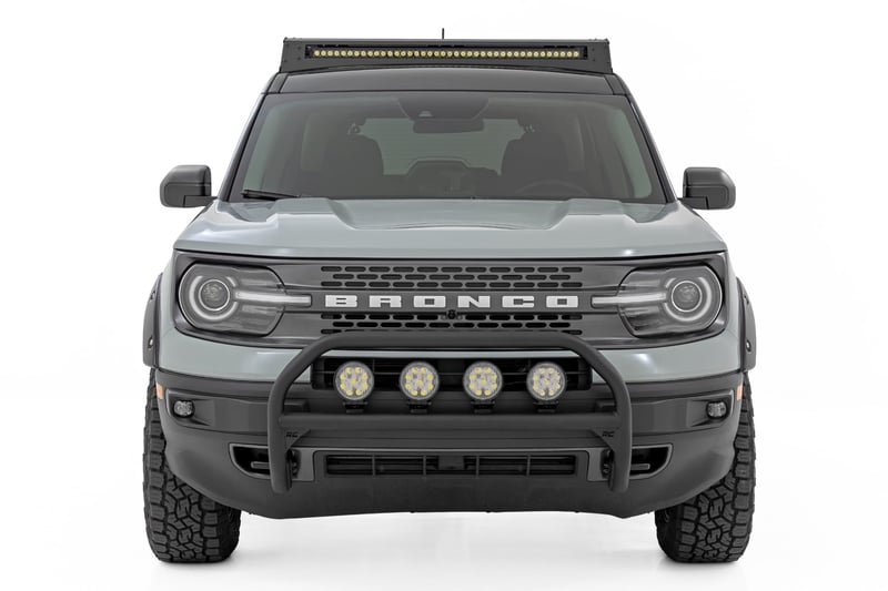 RC Nudge Bar | w/ Tow Hooks | 20 Inch Black Single Row LED | Ford Bronco Sport (21-24) (manufacturer page)