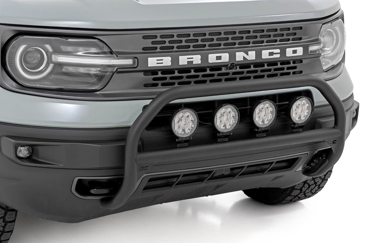 Nudge Bar | w/ Tow Hooks | 4 Inch Round Led (x4) | Ford Bronco Sport (21-24) - Bull Bars (Image 2 of 6)
