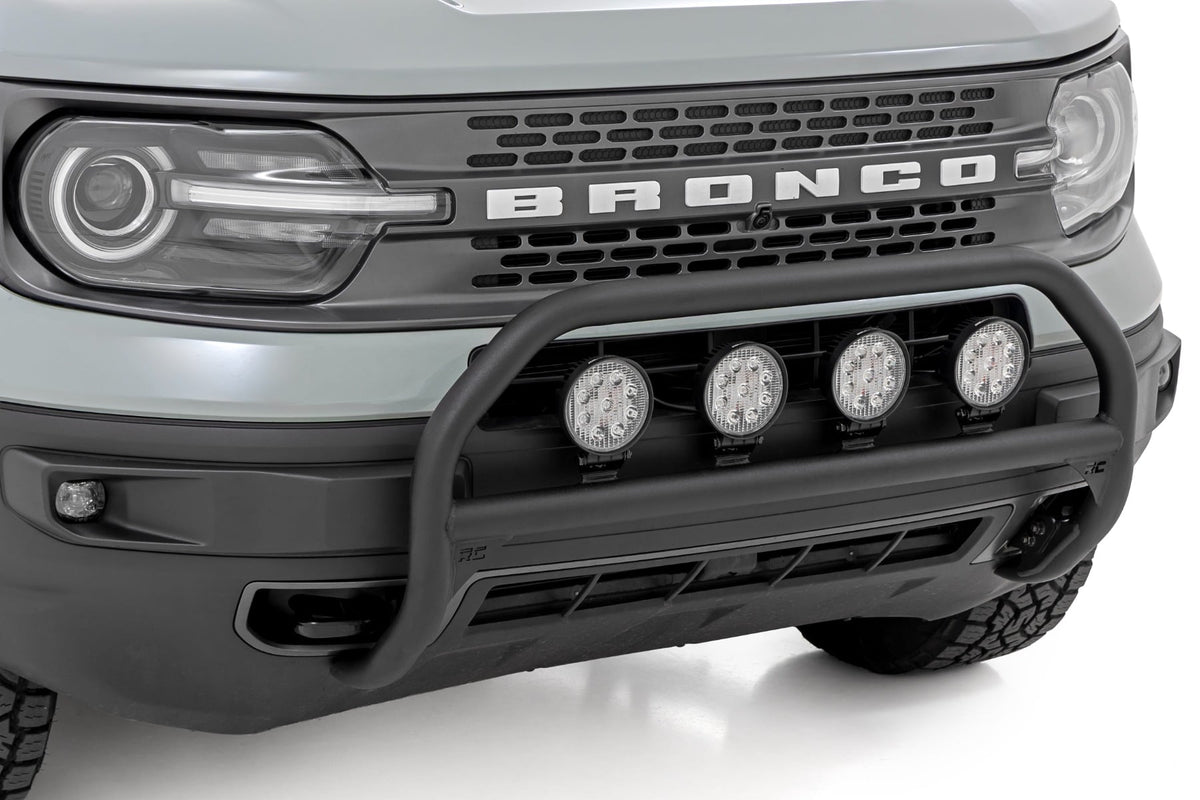 RC Nudge Bar | w/ Tow Hooks | 20 Inch BLK DRL Single Row LED | Ford Bronco Sport (21-24) (manufacturer page)