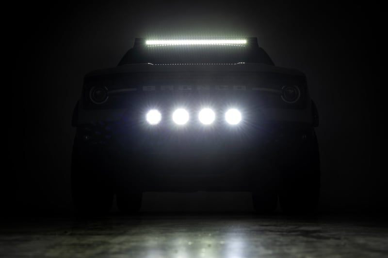 RC Nudge Bar | w/ Tow Hooks | 20 Inch BLK DRL Single Row LED | Ford Bronco Sport (21-24) (manufacturer page)