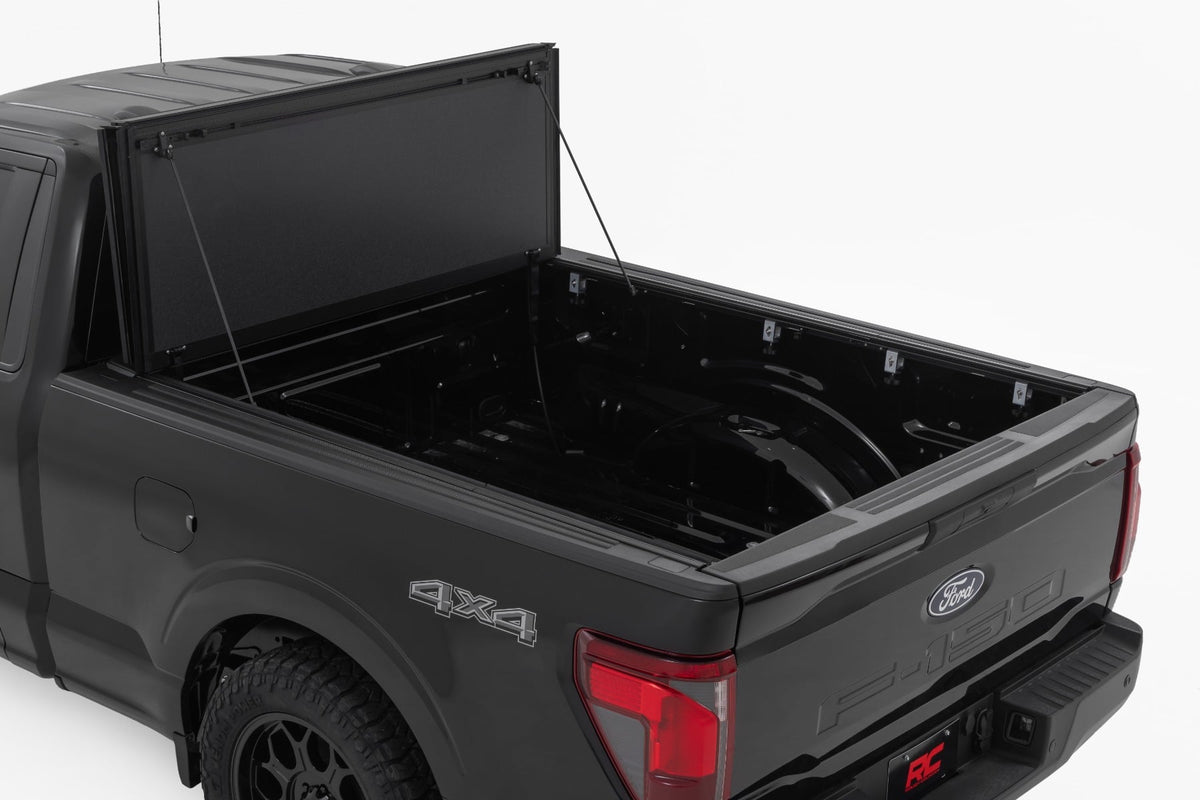 Hard Tri-Fold Flip Up Bed Cover | 6'7" Bed | Ford F-150 2WD/4WD (2021-2026) - Bed Covers (Image 2 of 6)