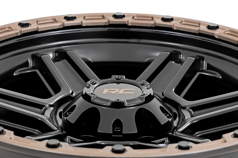RC 79 Series Wheel | One-Piece | Semi Gloss Black w/Bronze Ring | 18x9 | 6x5.5 |+18mm (manufacturer page)