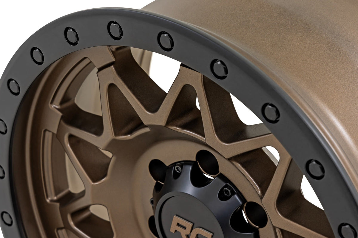 Rough Country 78 Series Wheel | Simulated Beadlock | Bronze/Black | 18x9 | 5x5 | 0mm - RC Wheels (Image 5 of 6)
