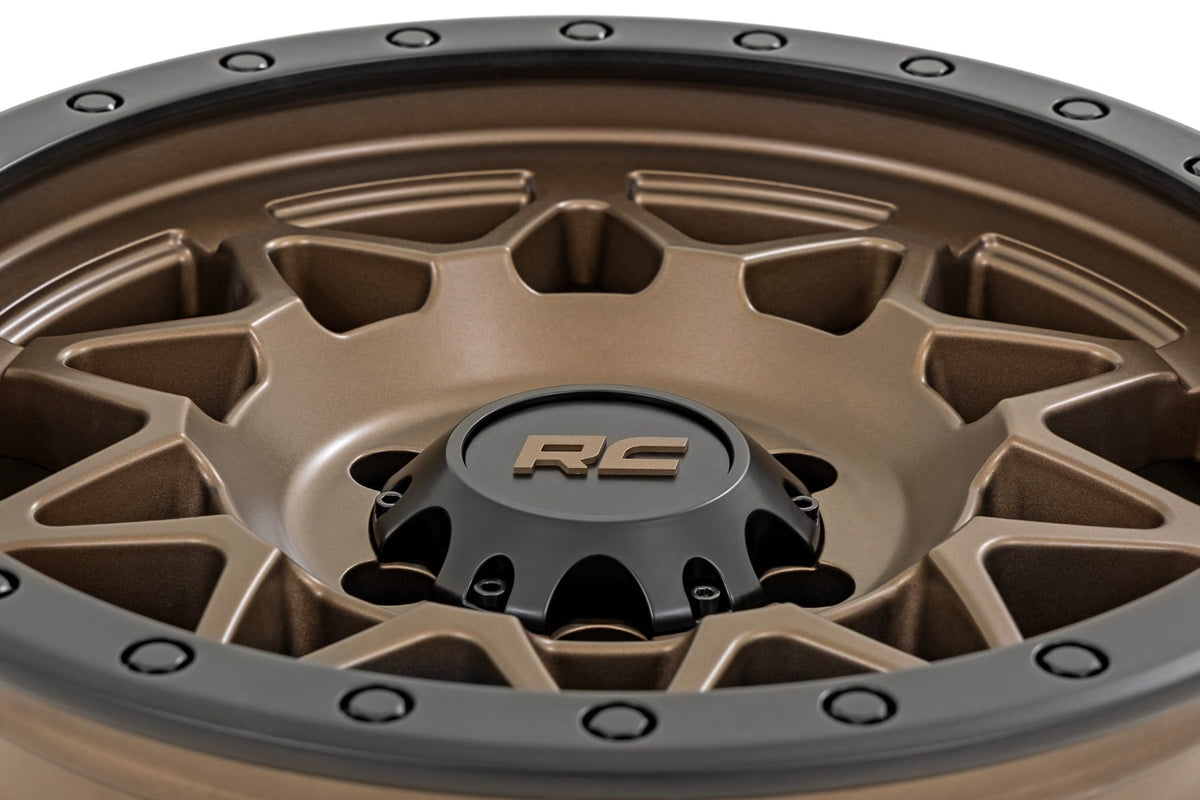 Rough Country 78 Series Wheel | Simulated Beadlock | Bronze/Black | 18x9 | 5x5 | 0mm - RC Wheels (Image 4 of 6)