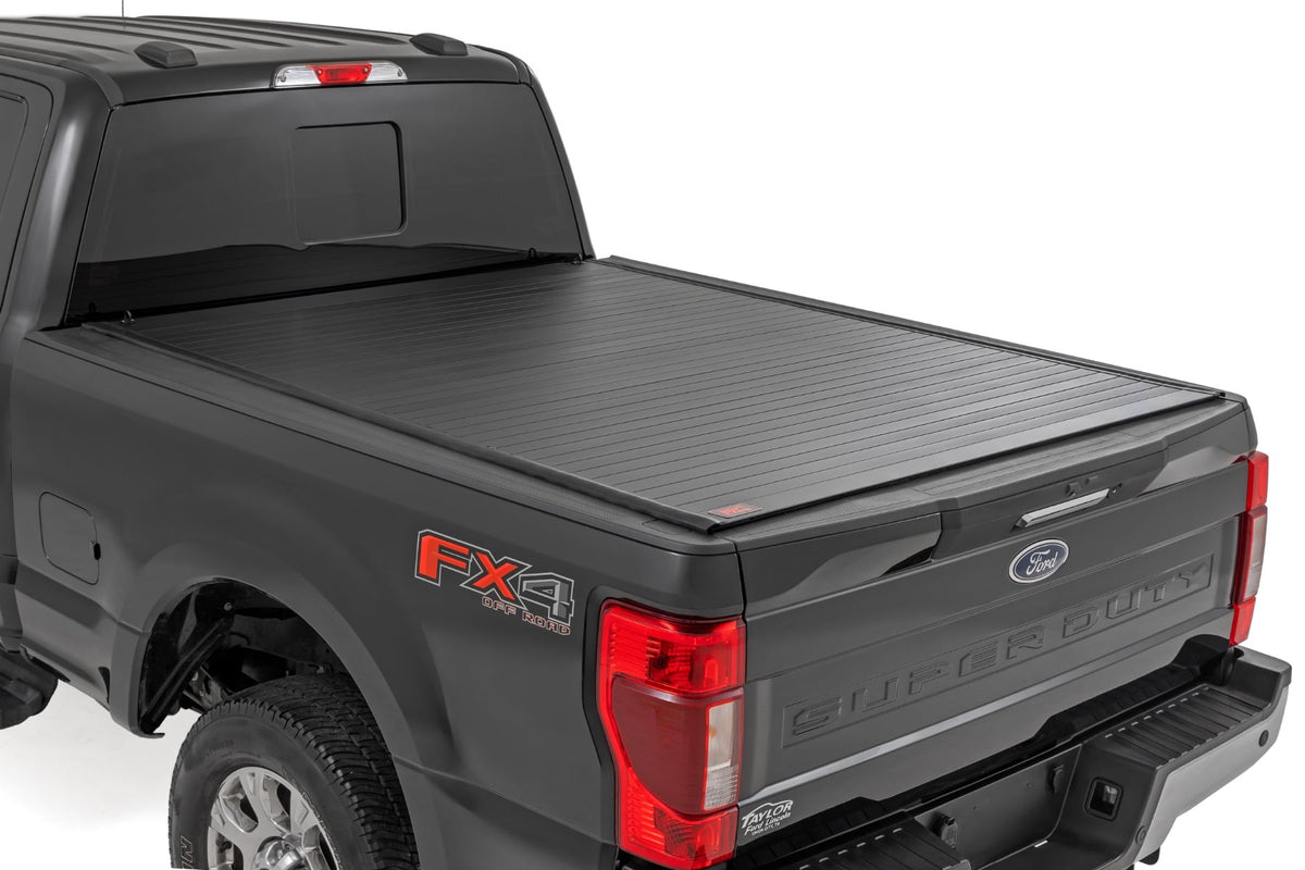 Rough Country 50517650 Hard Roll Up Bed Cover | 6'10" Bed | Ford F-250/F-350 Super Duty (17-26) - Image 1