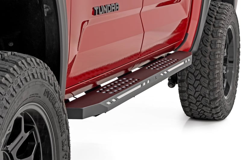 RC AC2 Running Boards | Amber/White | CrewMax | Toyota Tundra 2WD/4WD (22-26) (manufacturer page)