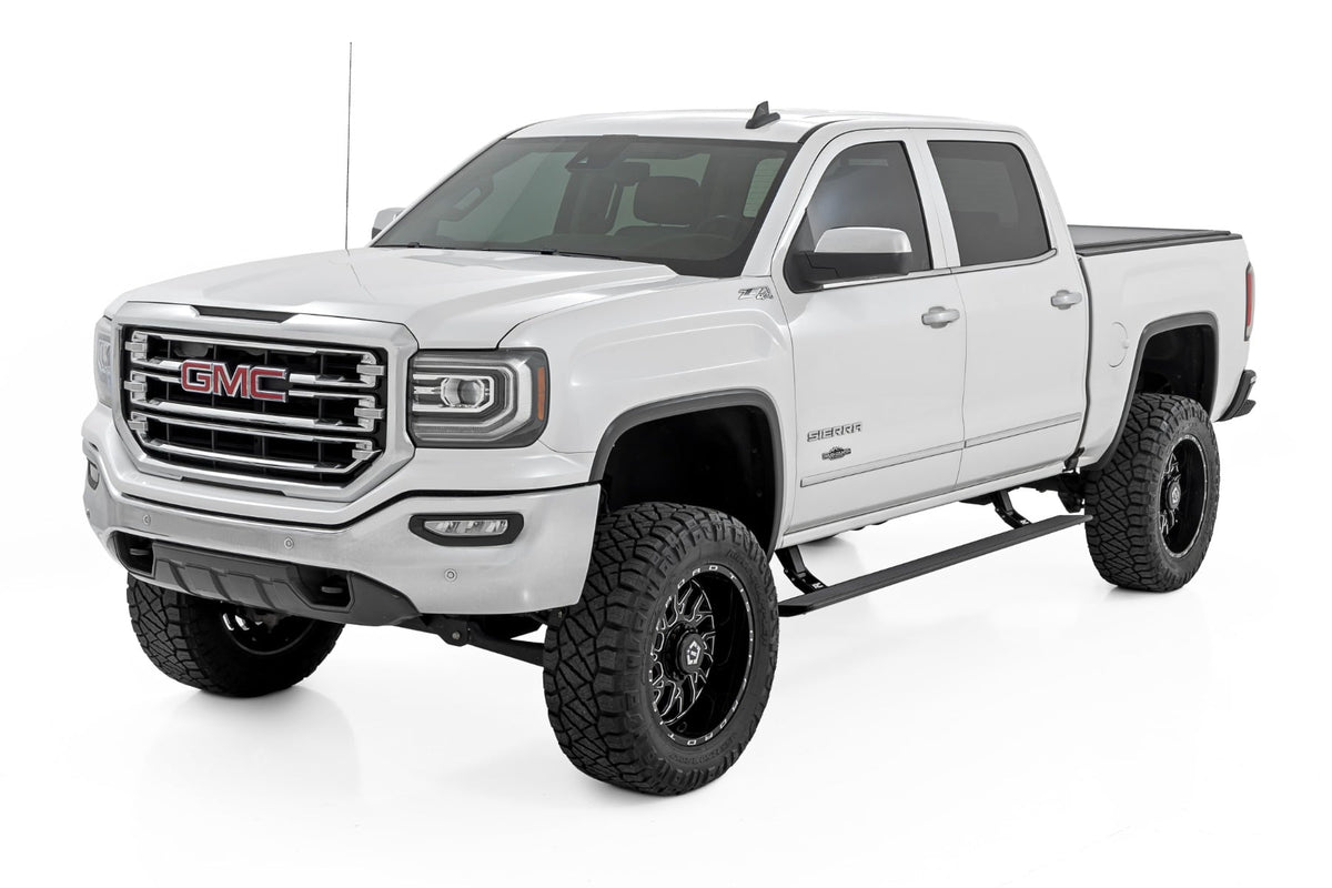 Rough Country ESR51518 Power Running Boards | HT-Series | Crew Cab | Chevy/GMC 1500/2500HD/3500HD 2WD/4WD - Studio View 3