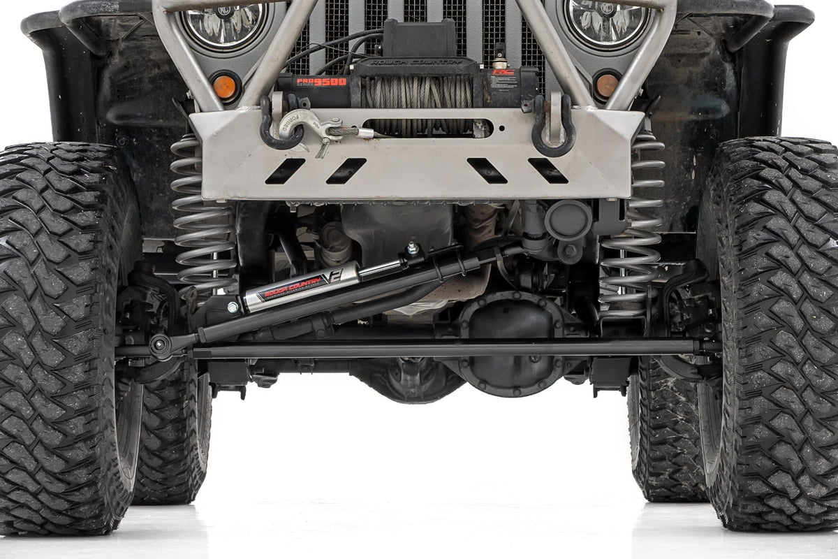 Rough Country 10613V2 HD Steering Kit | V2 Stabilizer Combo | Jeep Cherokee XJ/Comanche MJ/Wrangler TJ - Studio View 2