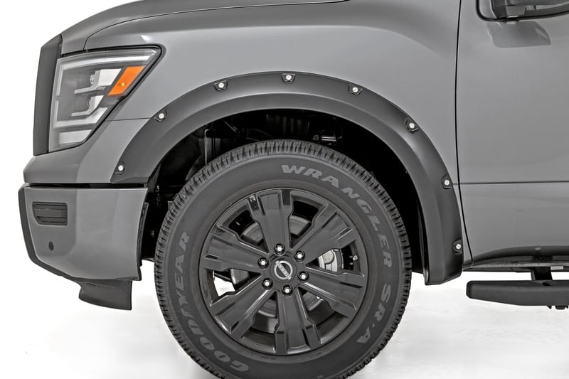 RC Pocket Fender Flares | KH3 Super Black | Nissan Titan 2WD/4WD (2017-2024) (manufacturer page)