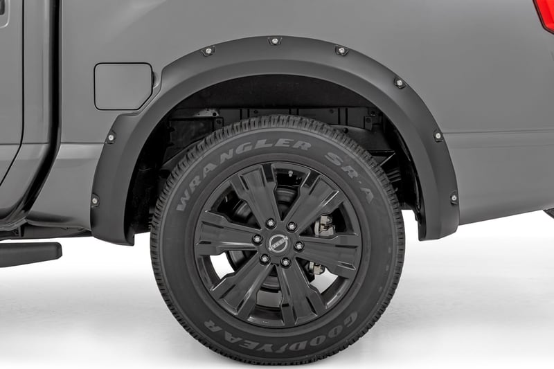 RC Pocket Fender Flares | KH3 Super Black | Nissan Titan 2WD/4WD (2017-2024) (manufacturer page)