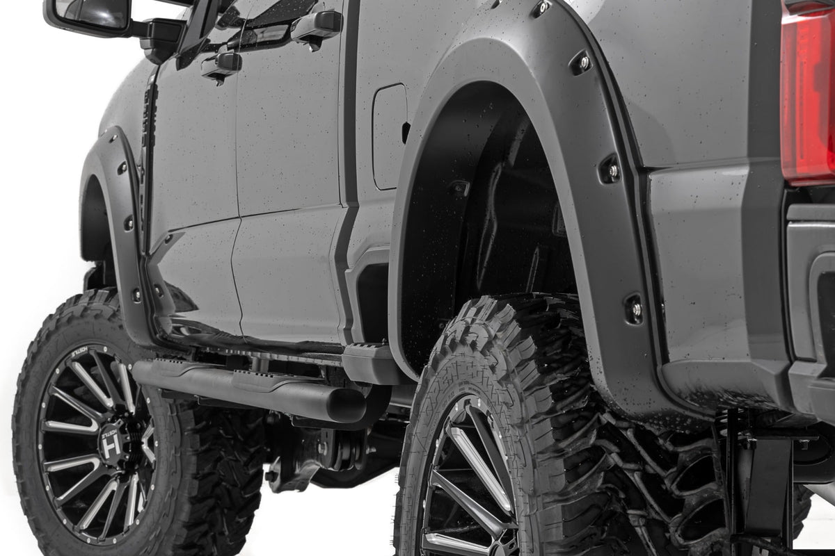 RC Pocket Fender Flares | E9 Argon Blue | Ford F-250/F-350 Super Duty (23-26) (manufacturer page)