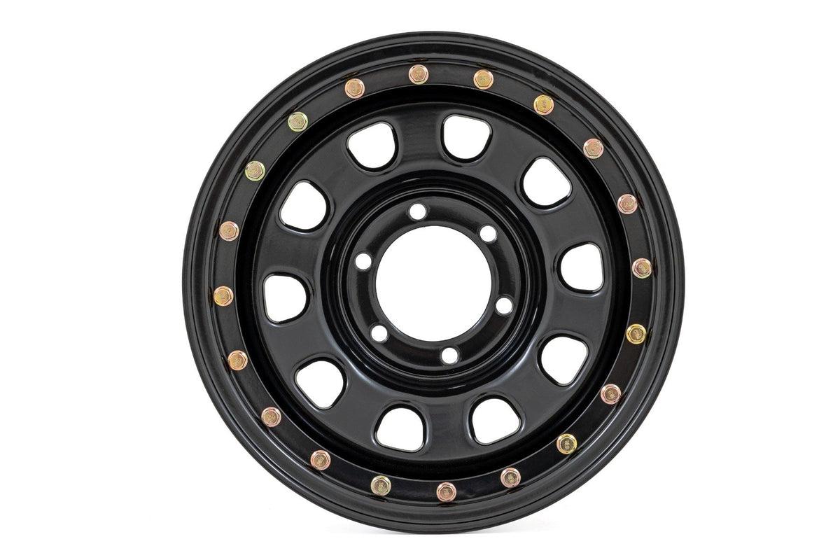Steel Simulated Bead Lock Wheel | Black | 17x9 | 6x5.5 | 4.25 Bore | -12 - RC Wheels (Image 2 of 6)