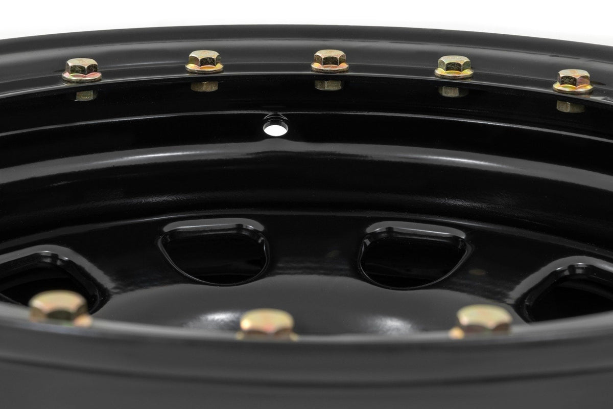 Steel Simulated Bead Lock Wheel | Black | 15x10 | 5x4.5 | 3.30 Bore | -39 - RC Wheels (Image 4 of 6)