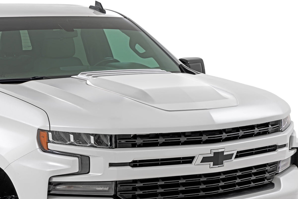 Hood Scoop | GAZ Summit White | Chevy Silverado 1500 2WD/4WD (2019-2026) - Misc 25% (Image 1 of 6)