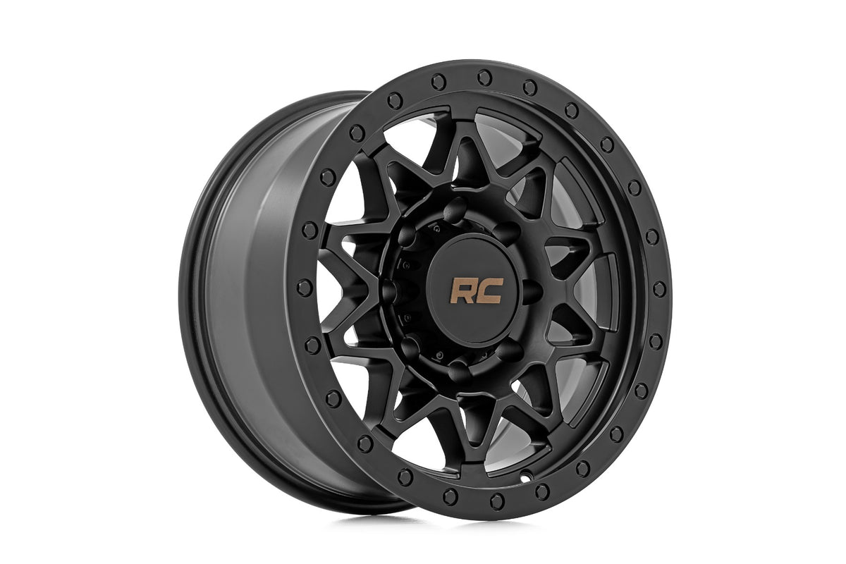 Rough Country 78 Series Wheel | Simulated Beadlock | Black | 18x9 | 8x170 | -12mm - RC Wheels (Image 4 of 6)