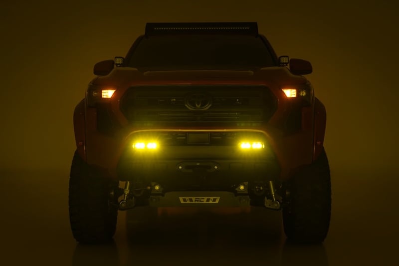 RC LED Fog Light Kit | 3x1.75 Inch Black Series Slim Aux | Yellow | Toyota Tacoma (24-26) (manufacturer page)