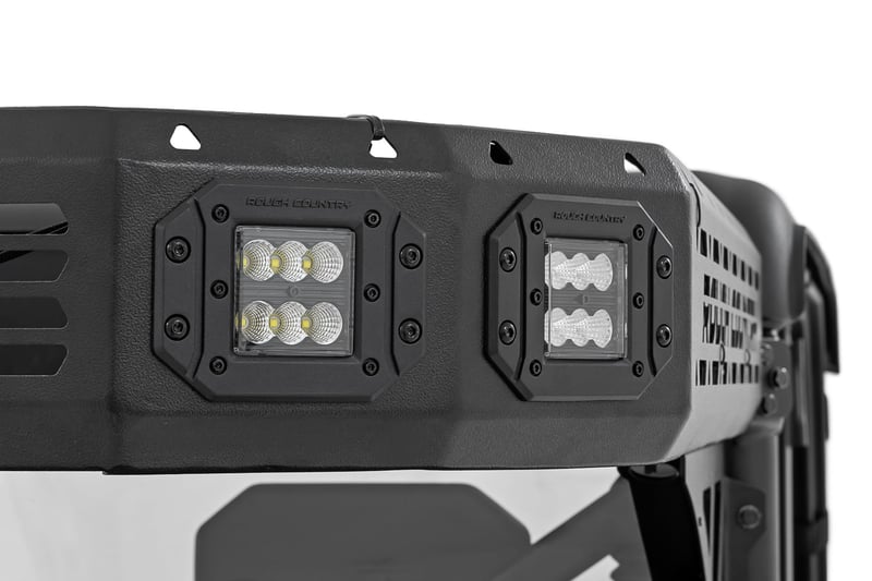 RC Cargo Rack | Dual 2" Black LED Pairs | Flush Mount | CFMOTO U10 1000 PRO (manufacturer page)