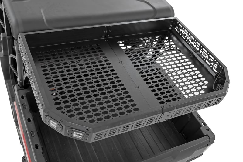 RC Cargo Rack | Dual 2" Black LED Pairs | Flush Mount | CFMOTO U10 1000 PRO (manufacturer page)