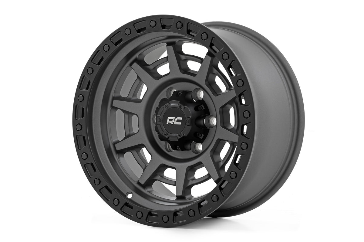 RC 85 Series Wheel | Simulated Beadlock | Full Machine | 17x9 | 5x4.5 | -12mm (manufacturer page)