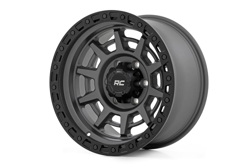 RC 85 Series Wheel | One-Piece | Gunmetal Gray/Black | 15x8 | 5x5.5 | -19mm (manufacturer page)