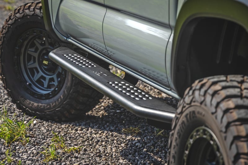 RC OV2 Running Boards | Side Step Bars | Crew Cab | Toyota Tacoma 2WD/4WD (16-23) (manufacturer page)