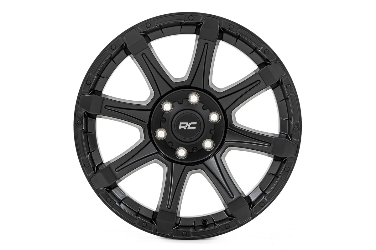 Rough Country 81 Series Wheel | One-Piece | Semi Gloss Black | 20x9 | 5x150 | +18mm - RC Wheels (Image 2 of 6)