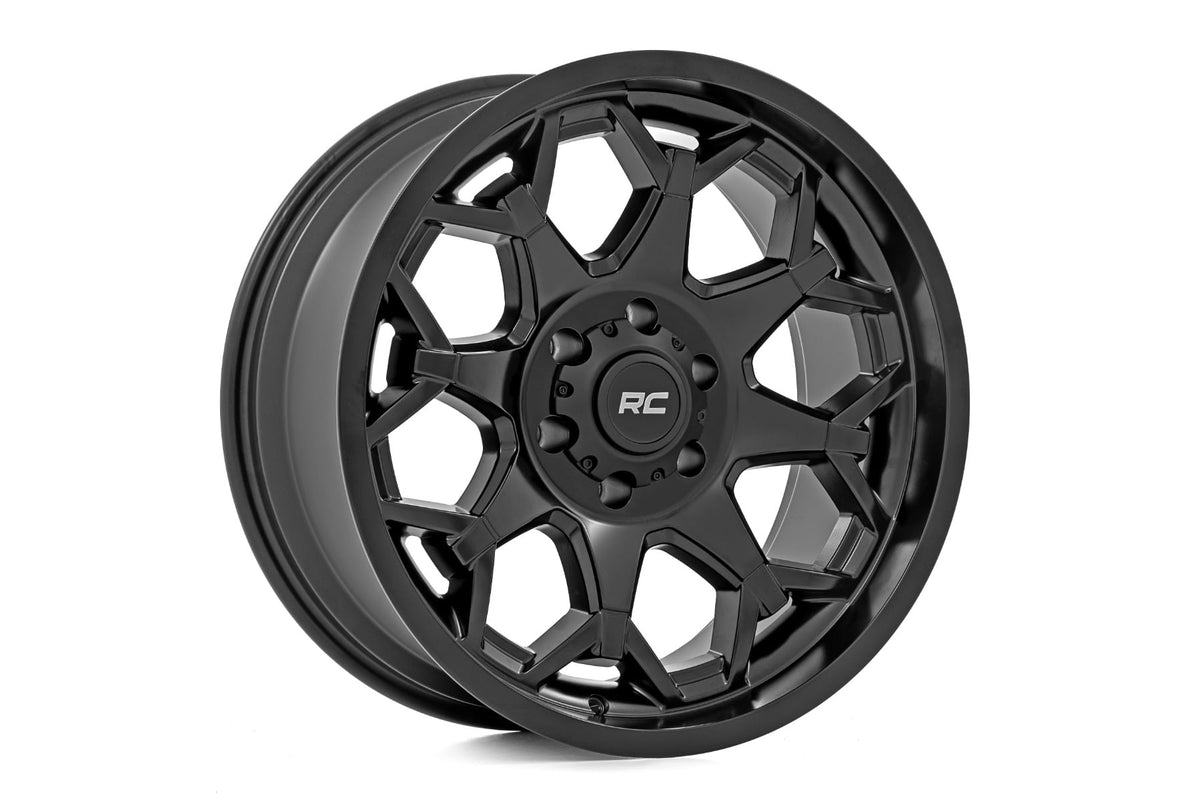 Rough Country 80 Series Wheel | One-Piece | Semi Gloss Black | 20x9 | 6x5.5 | -12mm - RC Wheels (Image 1 of 6)