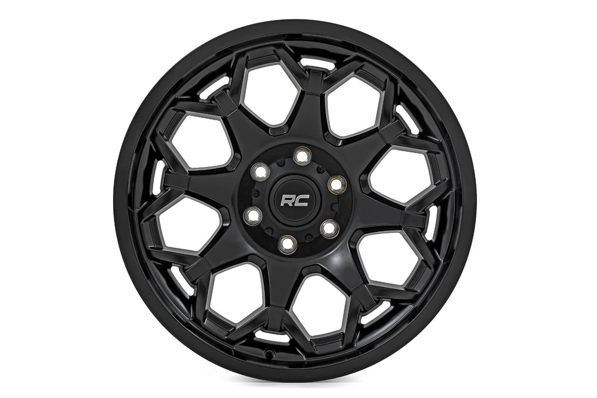 Rough Country 80 Series Wheel | One-Piece | Semi Gloss Black | 20x9 | 6x135 | 0mm - RC Wheels (Image 2 of 6)