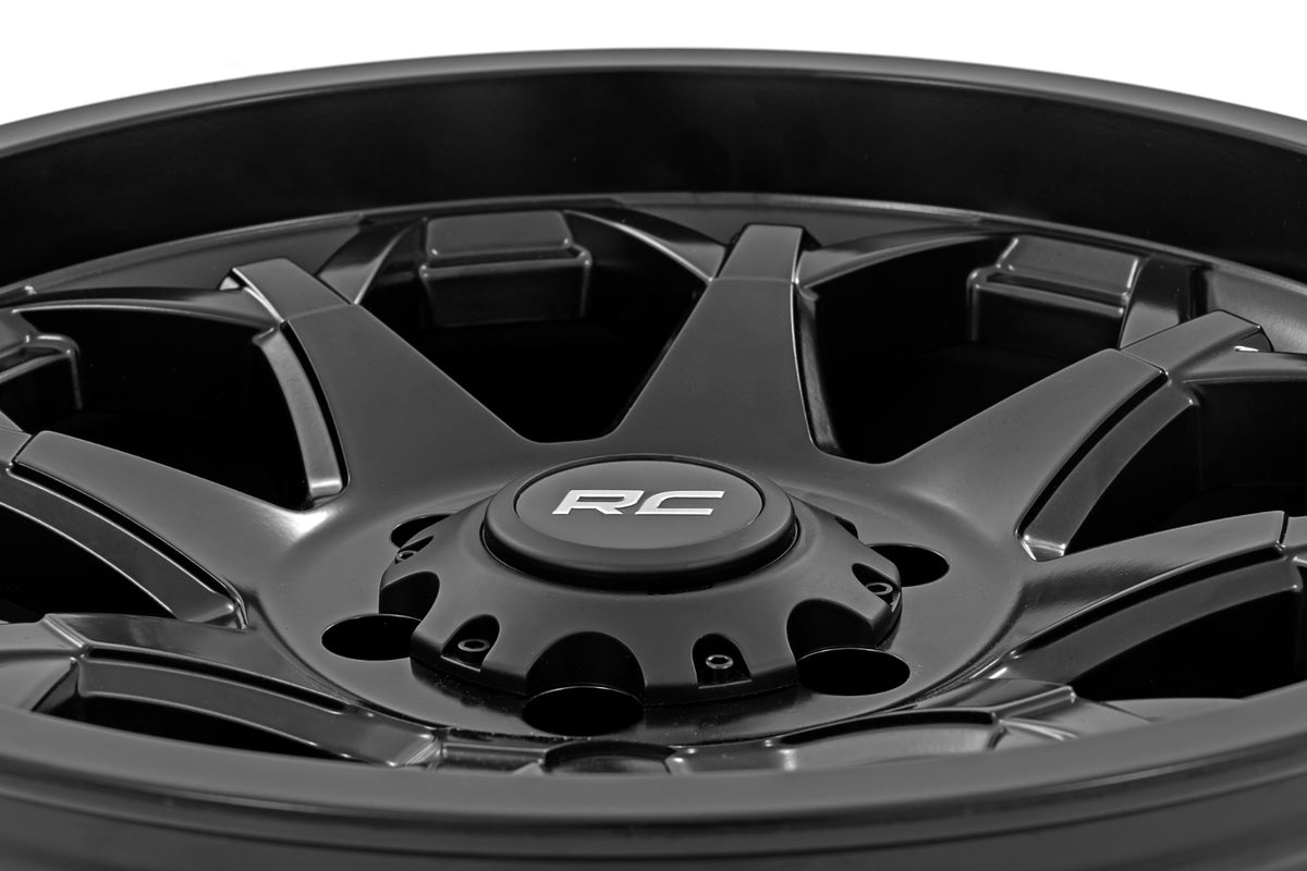 Rough Country 80 Series Wheel | One-Piece | Semi Gloss Black | 20x9 | 6x5.5 | -12mm - RC Wheels (Image 5 of 6)