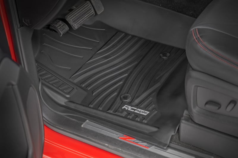 RC Flex-Fit Floor Mats | FR & RR | FR Bucket | Crew | Chevy/GMC 1500/2500HD/3500HD 2WD/4WD (manufacturer page)