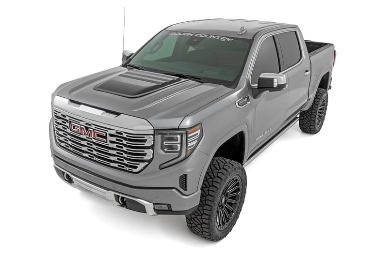 RC Hood Scoop | GLT Dynamic Blue | GMC Sierra 1500 2WD/4WD (2019-2026) (manufacturer page)